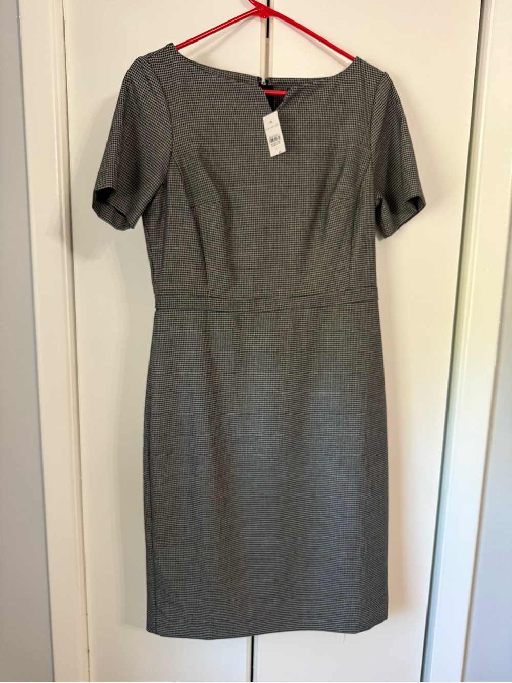 Ann Taylor Grey Midi Sheath Dress